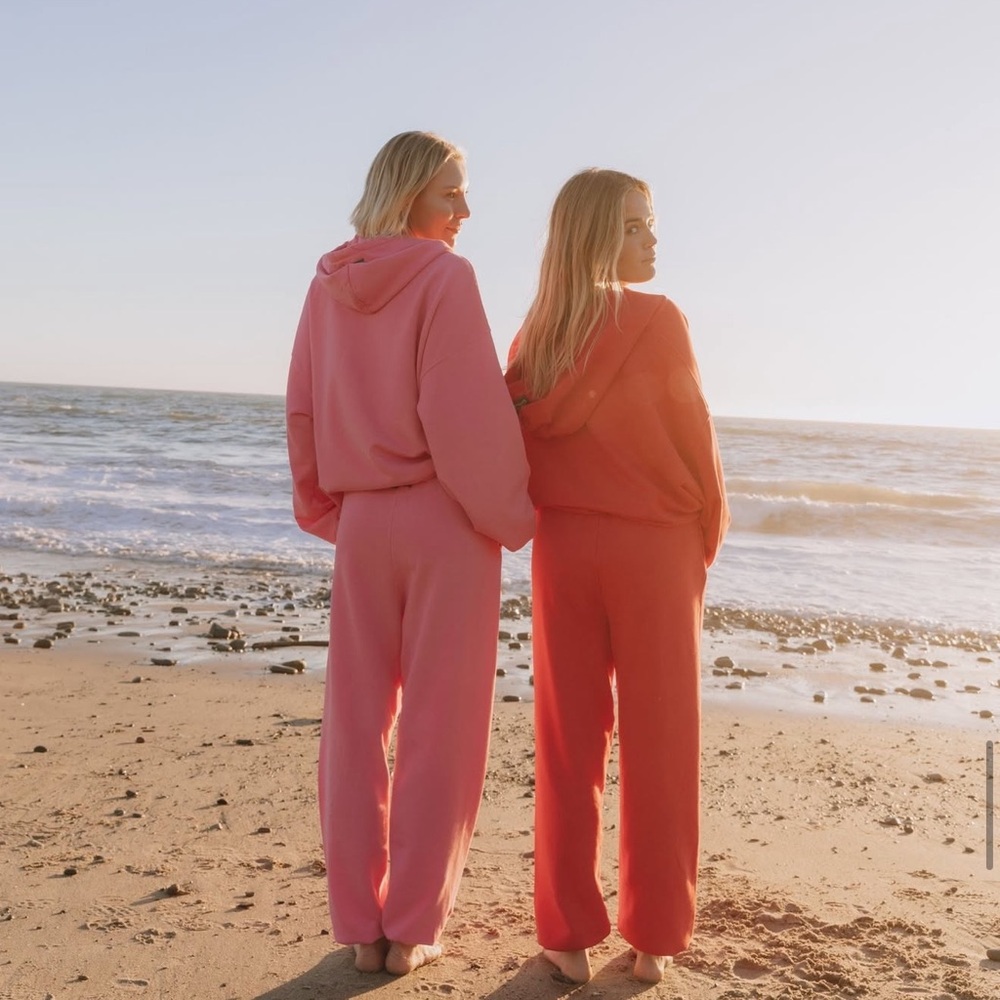 Daily Drills oversized zip jacket and sweats - pink - XS/S